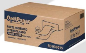 PAPEL HIGIENICO INTERFOLHADO OPTIPAPER ULTRA FOLHA DUPLA 6000 FOLHAS