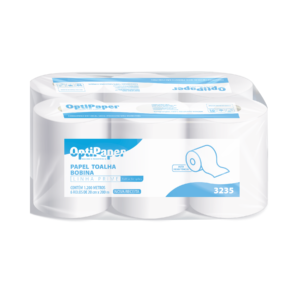 PAPEL TOALHA BOBINA OPTIPAPER 29G FOLHA SIMPLES 6X200M