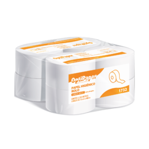 PAPEL HIGIENICO BOBINA OPTIPAPER BASIC FOLHA SIMPLES 8X400M