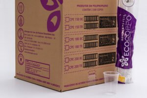 COPO 200ML TRANSPARENTE ECOCOPPO CAIXA C/25X100UN