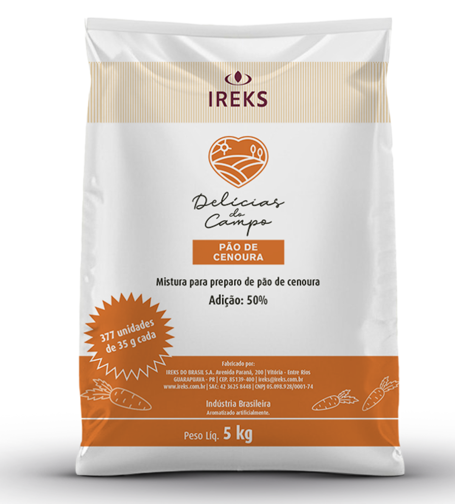 PAO DE CENOURA C50 SACO 5KG IREKS