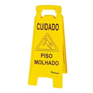 PLACA SINAL PISO MOLHADO MVPL2000 BRALIMPIA