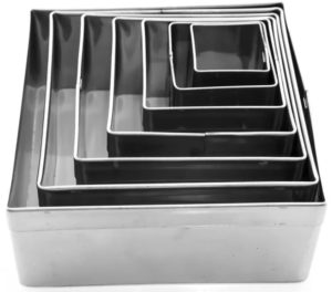 JOGO CORTADOR QUAD LISO INOX C/7 PEÇAS DOUPAN