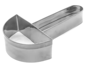 RASPADOR CHOCOLATE MEIA LUA INOX 10CM DOUPAN
