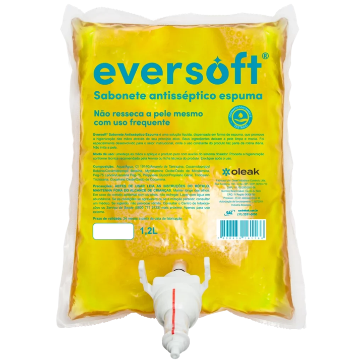 SAB ANTISSEPT ESPUMA EVERSOFT 1200ML OLEAK