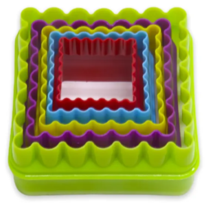 JOGO CORTADOR QUAD LISO/CRESPO PLAST C/5 DOUPAN