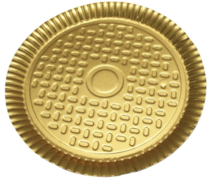 PRATO DOURADO P/BOLO 28CM C/100 (B28D) IP EMBALAGENS
