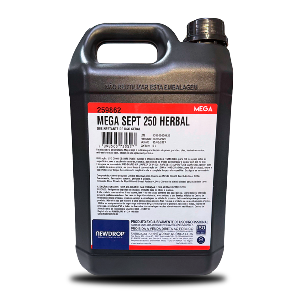 DESINF MEGA SEPT HERBAL 250 5L NEWDROP
