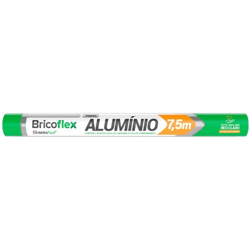 PAPEL ALUMINIO 45CMX7,5M C/12UN BF50004 BRICOFLEX