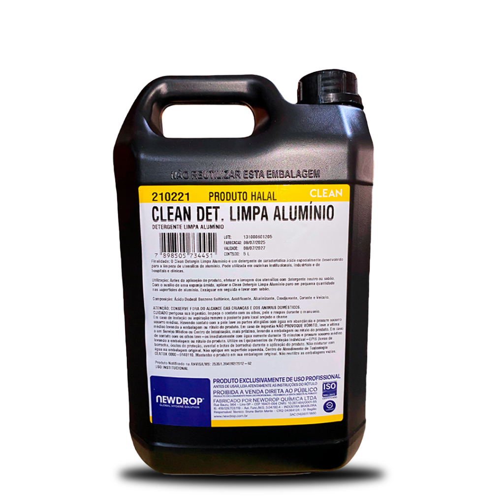 DETERG LIMPA ALUMINIO 5L NEWDROP