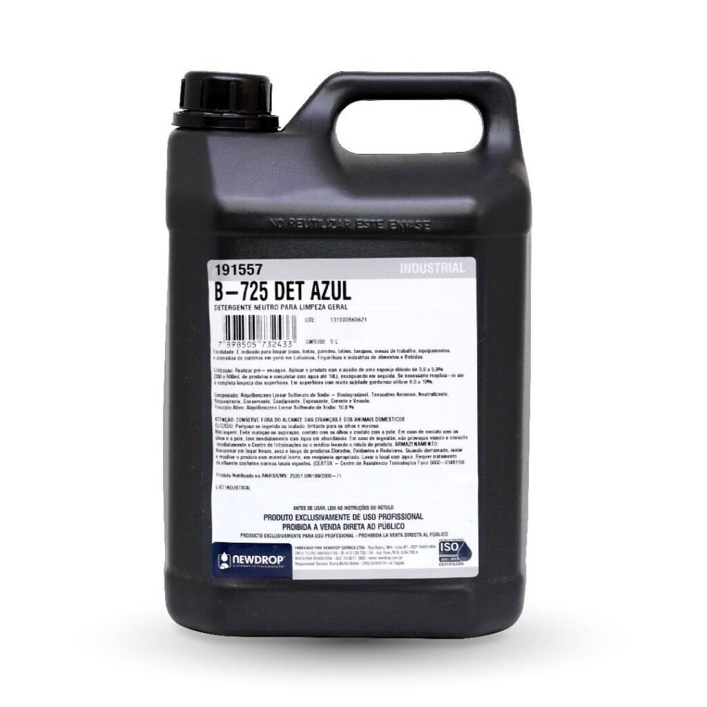 DETERG NEUTRO B-725 AZUL 5L NEWDROP