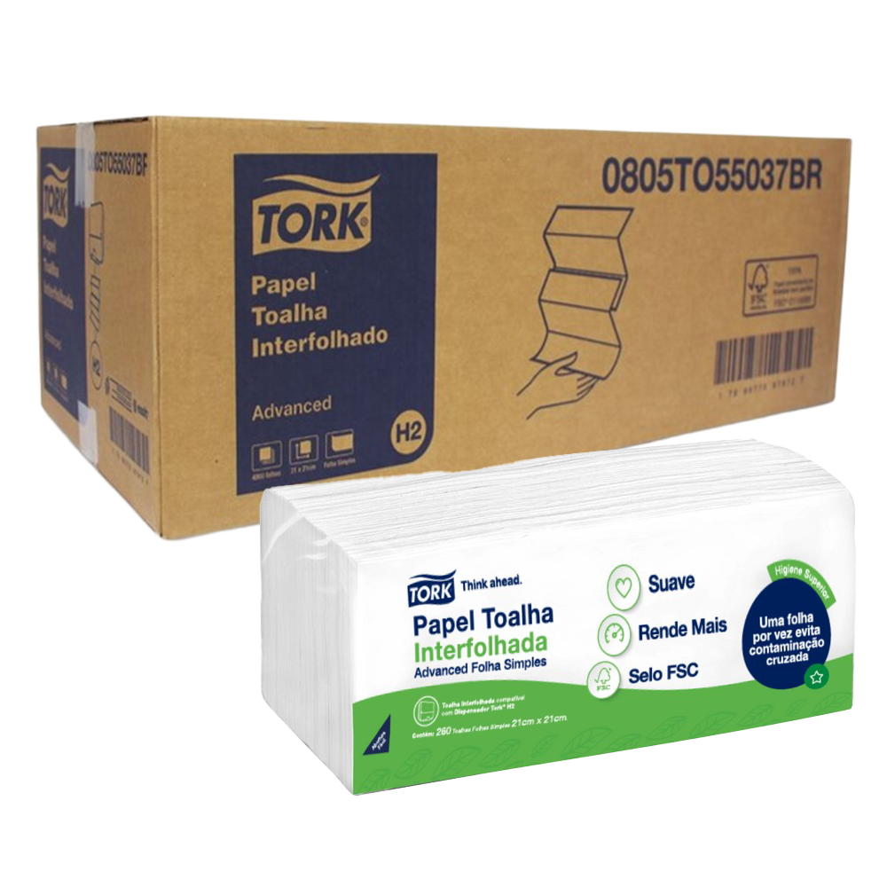 PAPEL TOALHA INT ADV FS 16X260 55037BR TORK