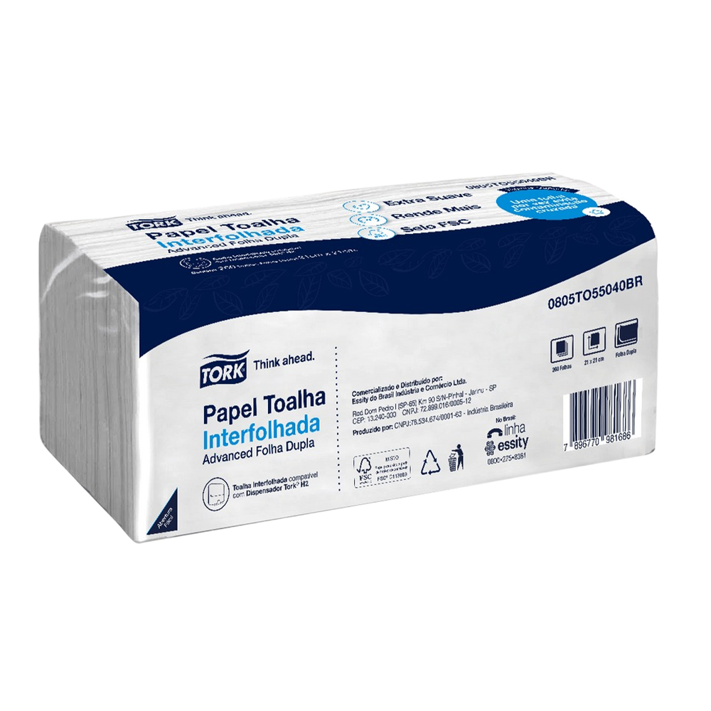 PAPEL TOALHA INT ADV FD 16X260 55040BR TORK