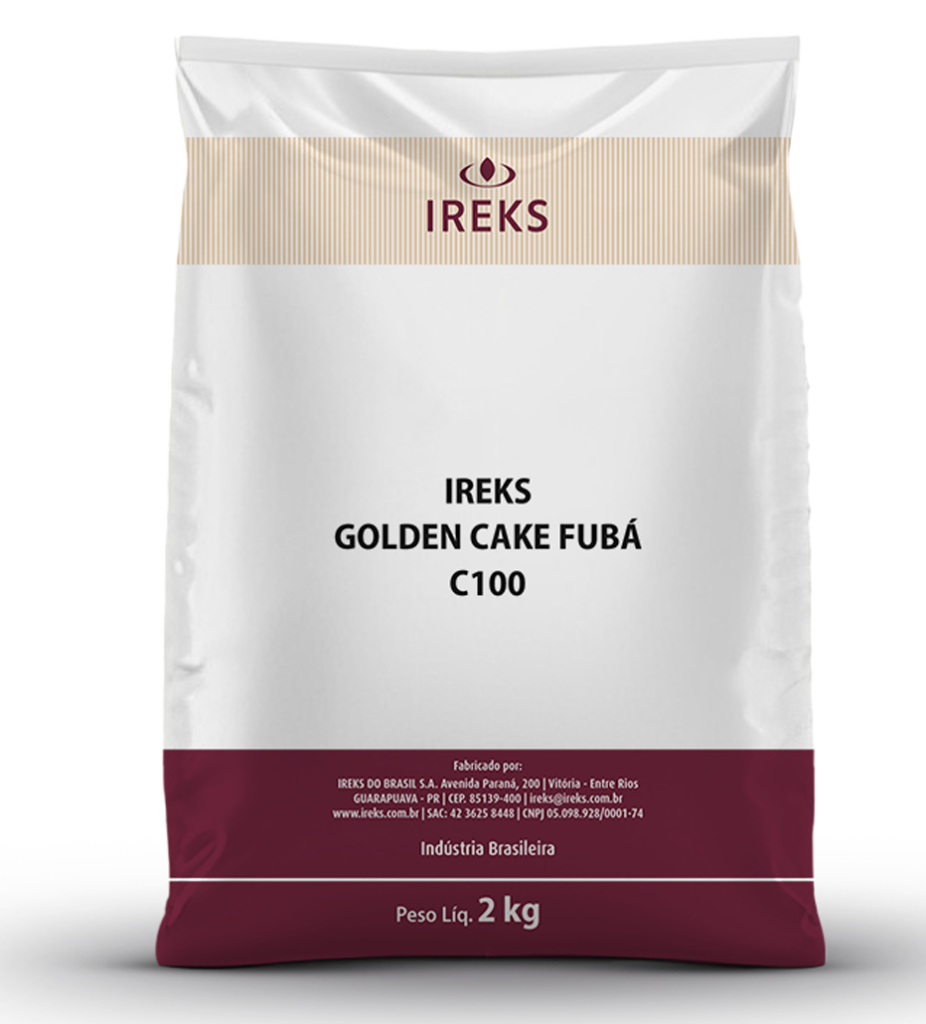 BOLO GOLDEN CAKE FUBA C100 SACO 2KG IREKS
