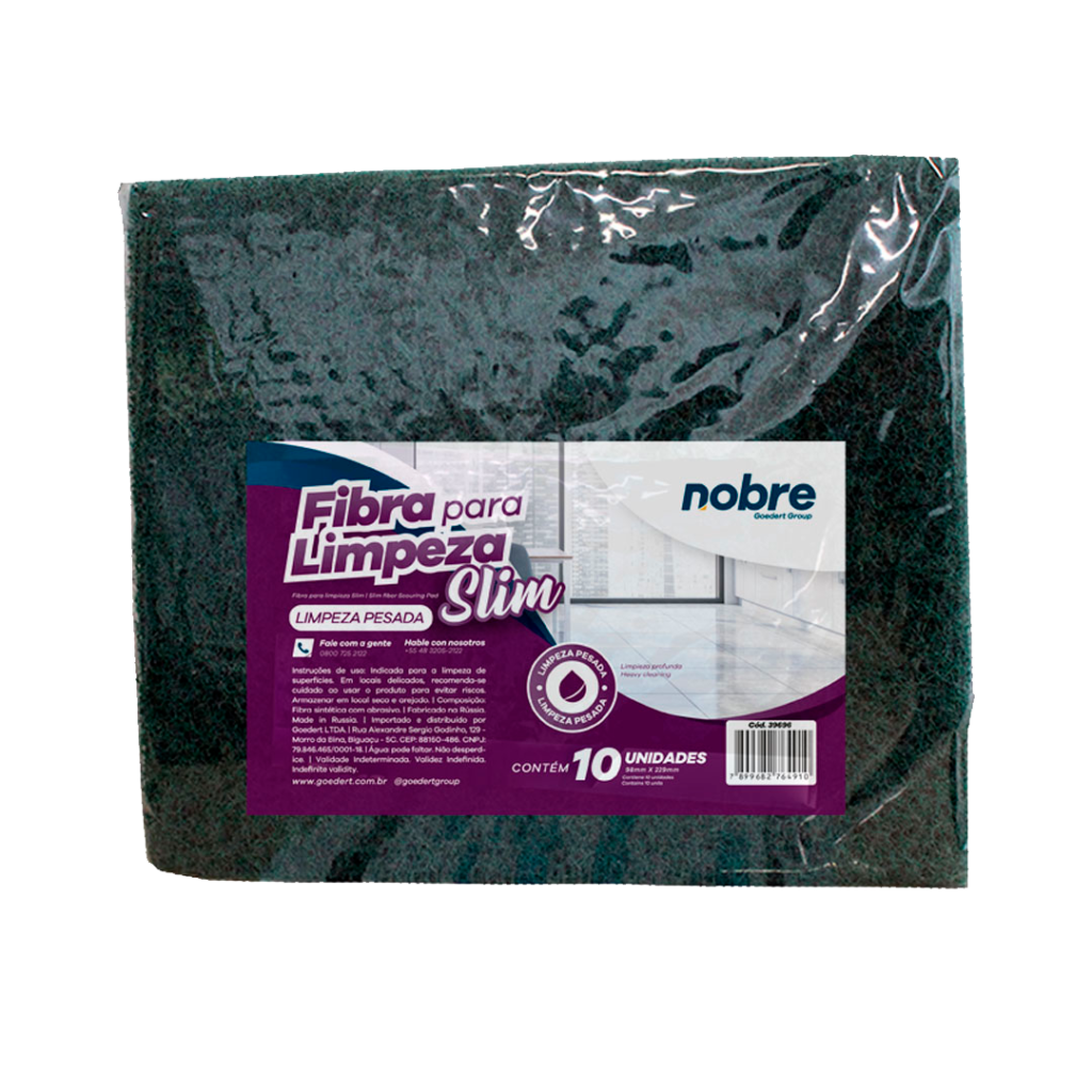 FIBRA LIMP PESADA VERDE 98X229 SLIM C/10 NOBRE