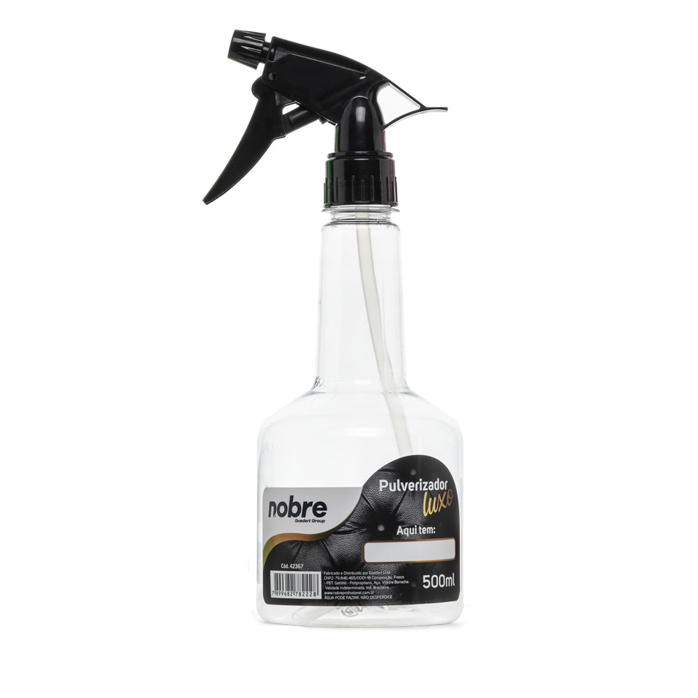PULVERIZADOR LUXO 500ML C/GATILHO PRETO NOBRE