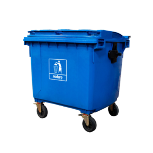 CONTEINER PLASTICO 1100L AZUL C/RODAS NOBRE