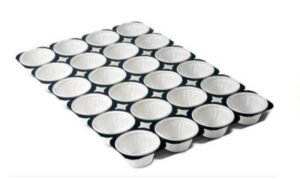 BANDEJA MUFFIN 40X60 BRNC 24 CAV C/10UN ECOPACK