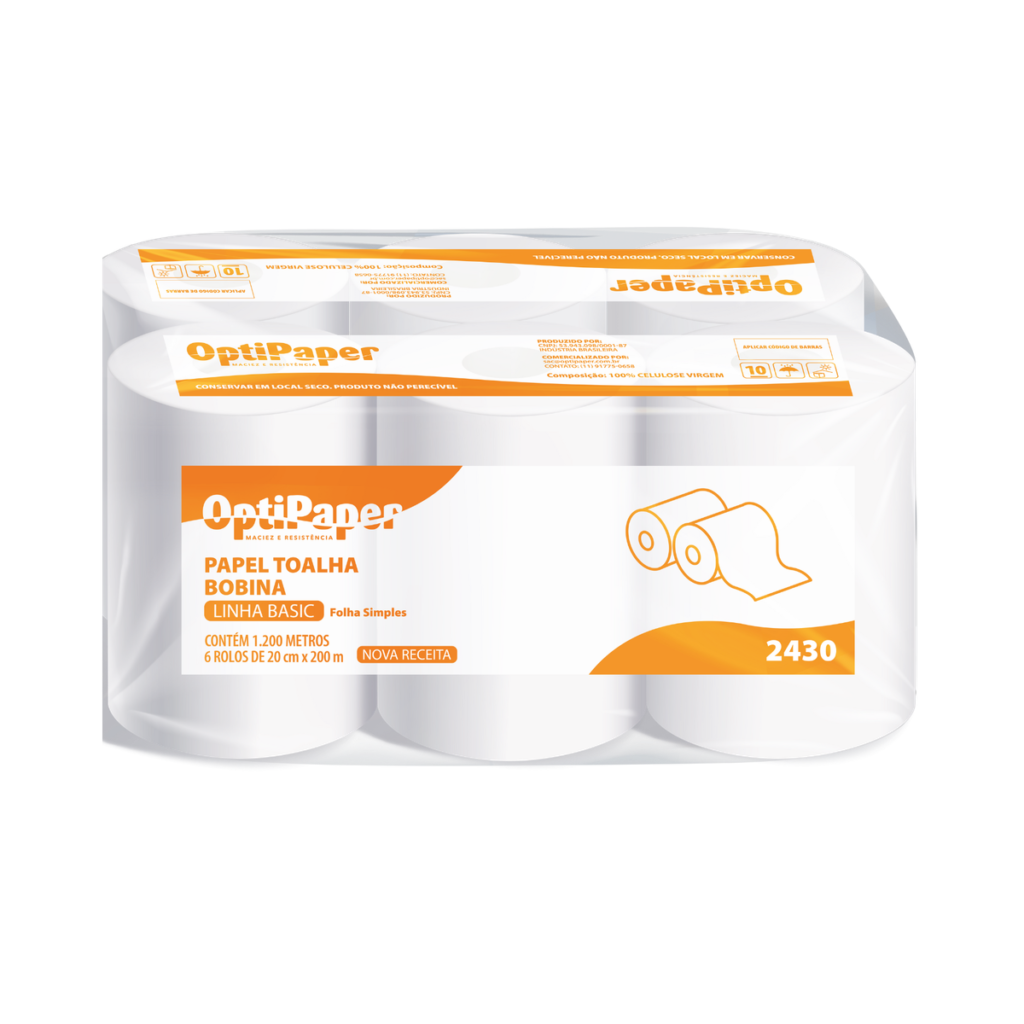 PAPEL TOALHA BOB OPT 24G FS 6X200M 2430 OPTIPAPER