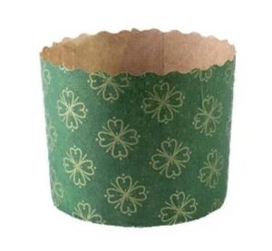 FORMA PANETONE 70X60 VERDE 100G C/100 UN ECOPACK
