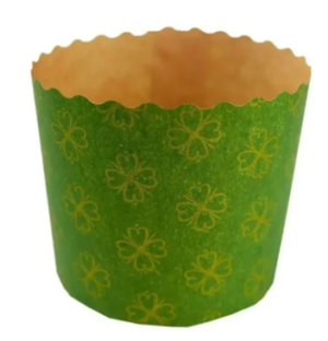 FORMA PANETONE 134X95 VERD 500G C/100 UN ECOPACK
