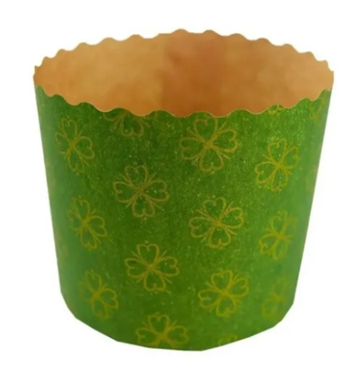 FORMA PANETONE 134X95 VERD 500G C/100 UN ECOPACK
