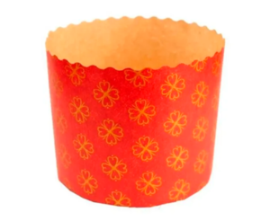 FORMA PANETONE 134X95 VERM 500G C/100 UN ECOPACK
