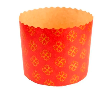FORMA PANETONE 134X95 VERM 500G C/100 UN ECOPACK