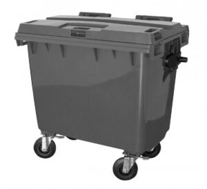 CONTENTOR MOVEL 660L CINZA C/RODAS JSN