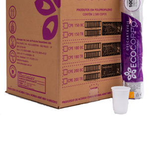 COPO 200ML TRANSP PP CX 25X100 ECOCOPPO ALTACOPPO