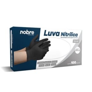 LUVA NITRILICA S/PO PP PT C/100 NOBRE