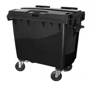 CONTENTOR MOVEL 660L PRETO C/RODAS JSN