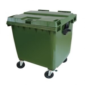 CONTENTOR MOVEL 1000L VERDE C/RODAS JSN