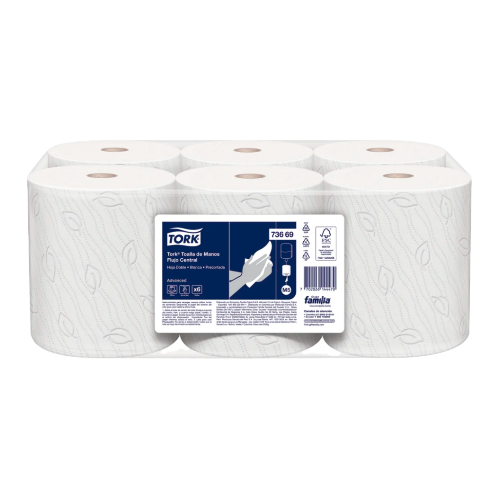 PAPEL TOALHA FLUXO CENTRAL 6X120M 73669 TORK