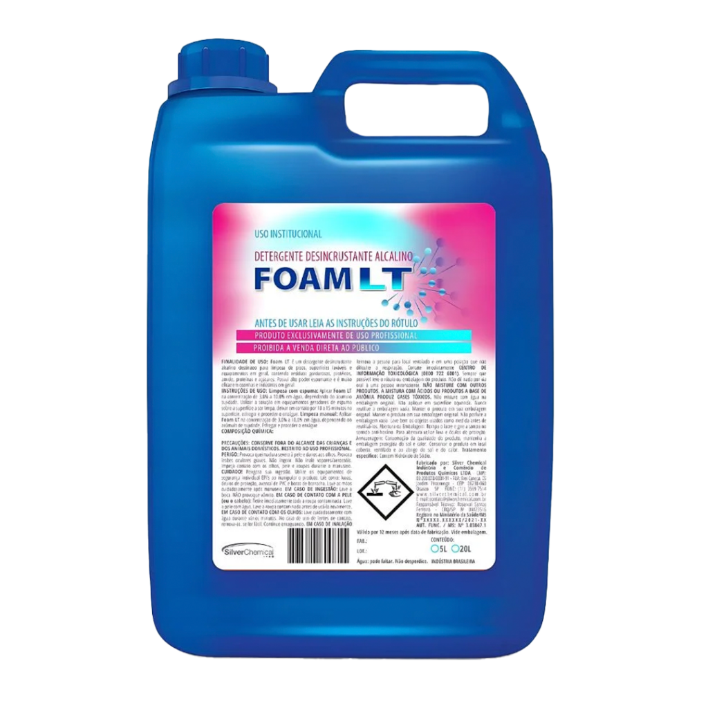 DETERG DESINCRUS ALCALINO FOAM LT 5L SILVER CHEMICAL