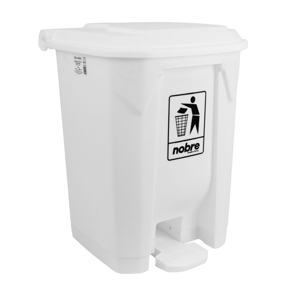 LIXEIRA 30L PLAST C/PEDAL BR NOBRE
