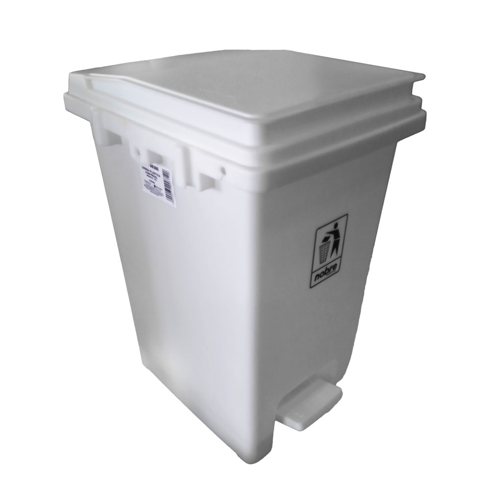 LIXEIRA 15L PLAST C/PEDAL BR NOBRE