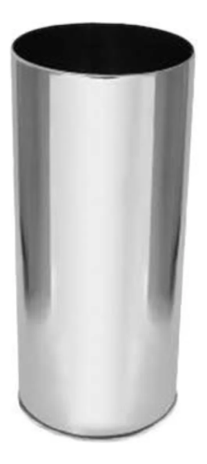 LIXEIRA INOX 12L CILINDRI S/TAMPA JATICLEAN