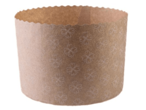 FORMA PANETONE 70X60 FIORI BRANCO 100UN ECOPACK
