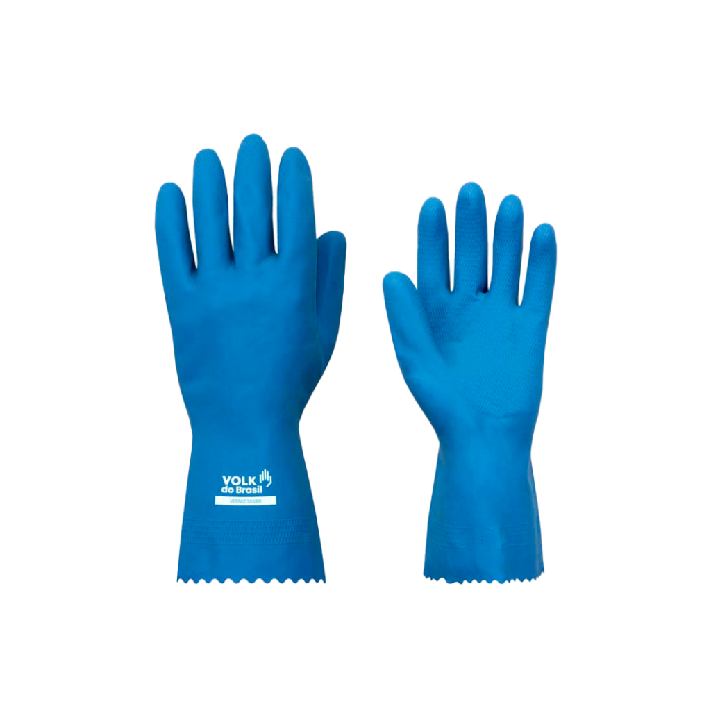 LUVA LATEX SILVER S/FORR AZ M NOBRE NOBRE