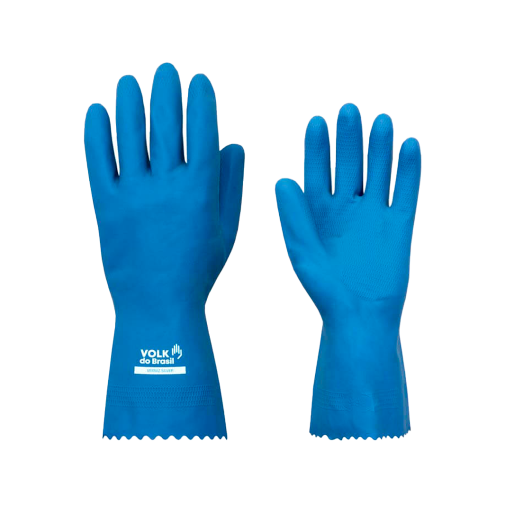 LUVA LATEX SILVER S/FORR AZ G NOBRE NOBRE