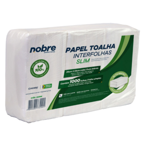 PAPEL TOALHA INT 20X20CM SLIM 1000FLS NOBRE