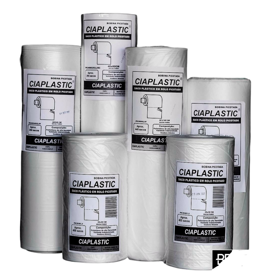 BOBINA PICOTADA P/ALIMENTOS & SACO PLAST ECONOPACK