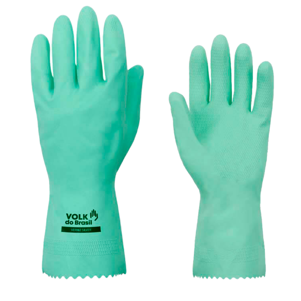 LUVA LATEX SILVER C/FORR VD P VOLK VOLK
