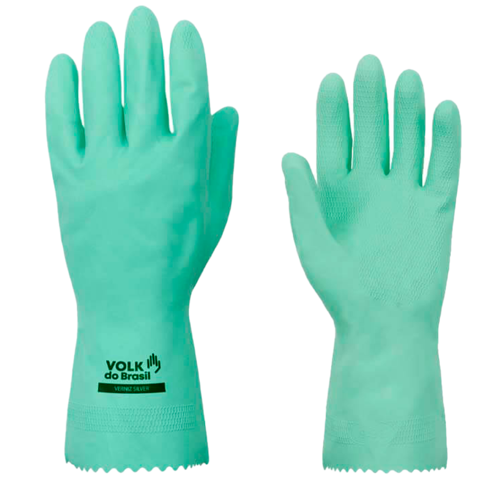 LUVA LATEX SILVER C/FORR VD G VOLK VOLK