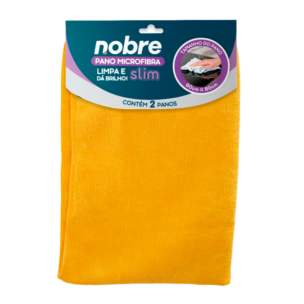 PANO MICROFIBRA SLIM 60X80CM CZ C/2UN NOBRE