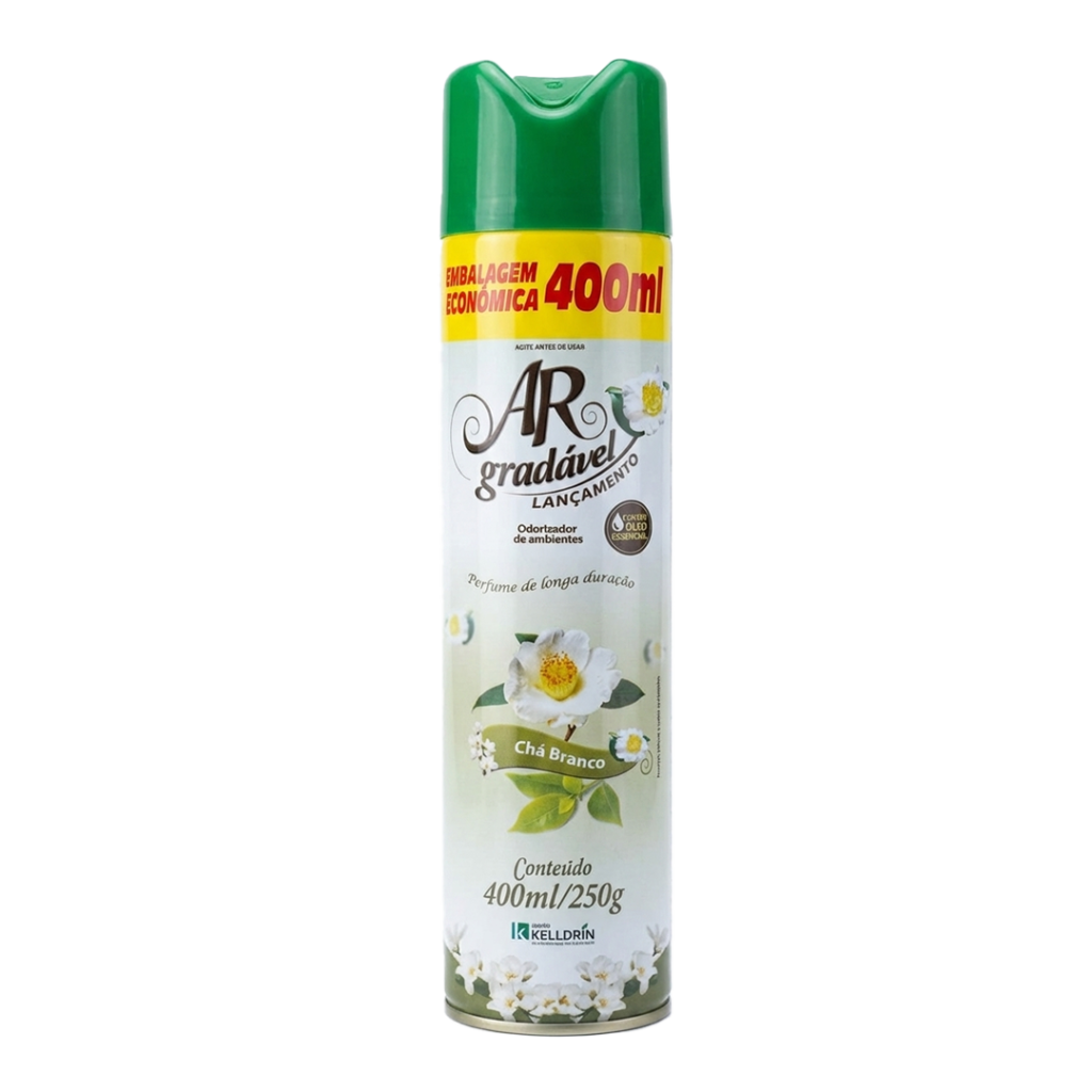 PURIFICADOR AR CHA BRANCO 400ML KELLDRIN KELLDRIN