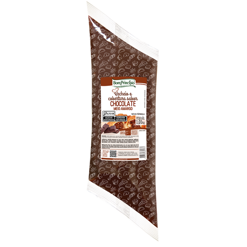 RECHEIO CHOCOLATE MEIO AMARGO 1,01KG BOM PRINCIPIO