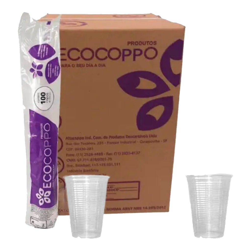 COPO 180ML TRANSP PP CX 25X100 ECOCOPPO ALTACOPPO