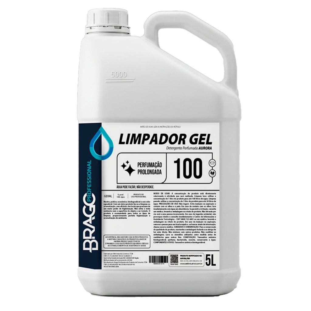 LIMPADOR GEL PERF AURORA 5L 1/100 BRAGO PROFESSIONAL